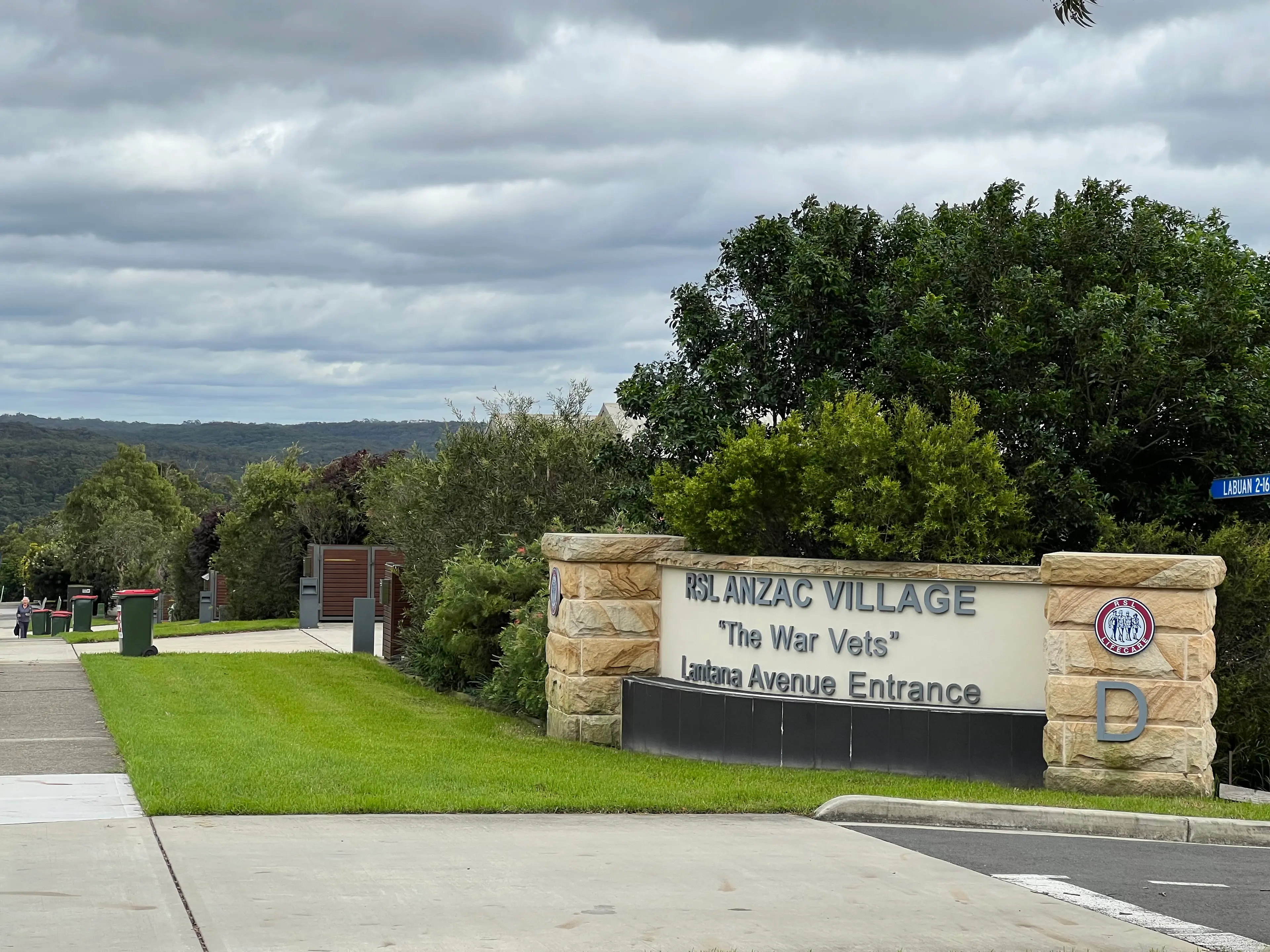 RSL ANZAC Village Lantana Avenue entrance and sign