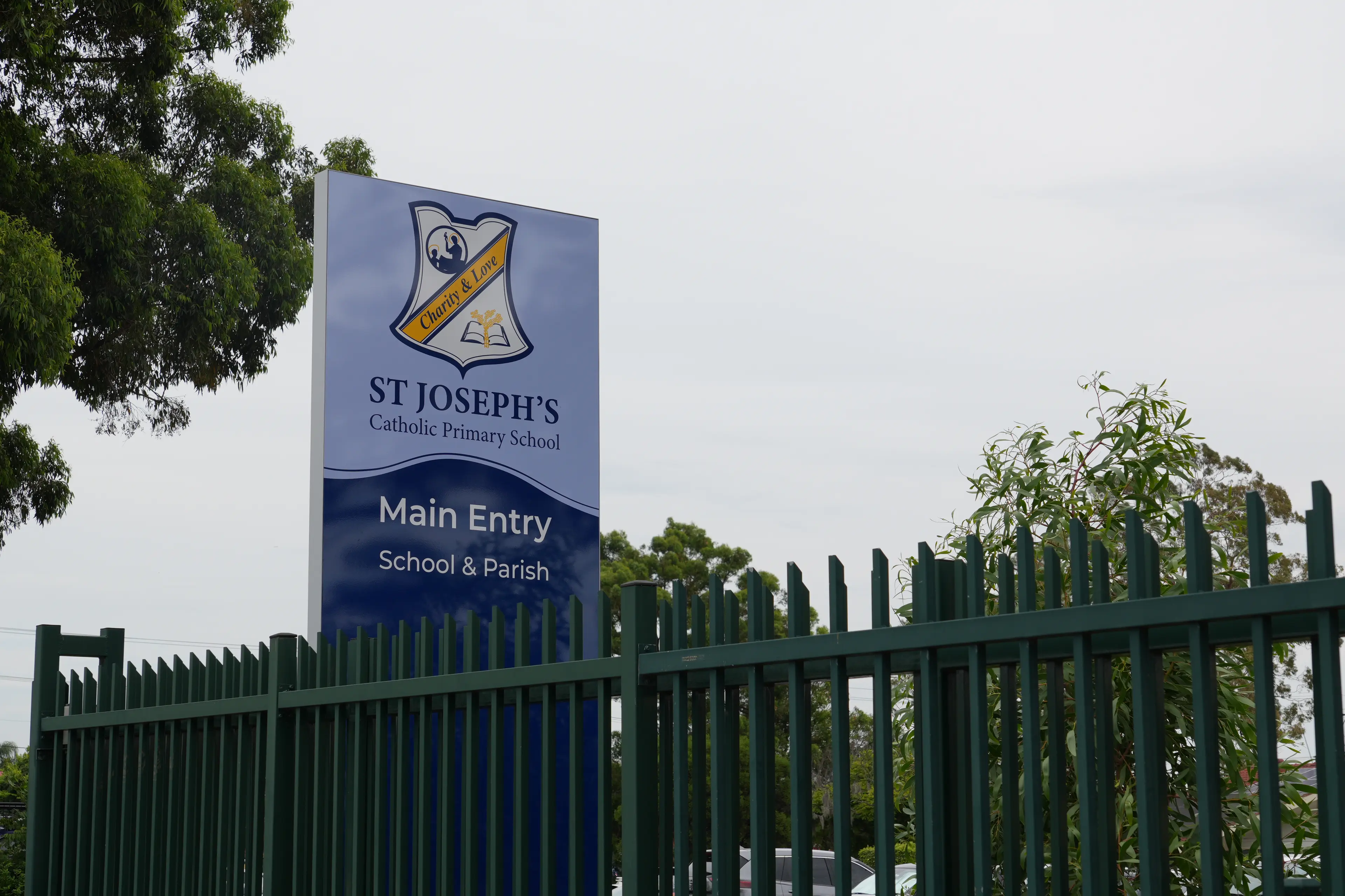 St Joseph’s Catholic Primary School main entrance sign