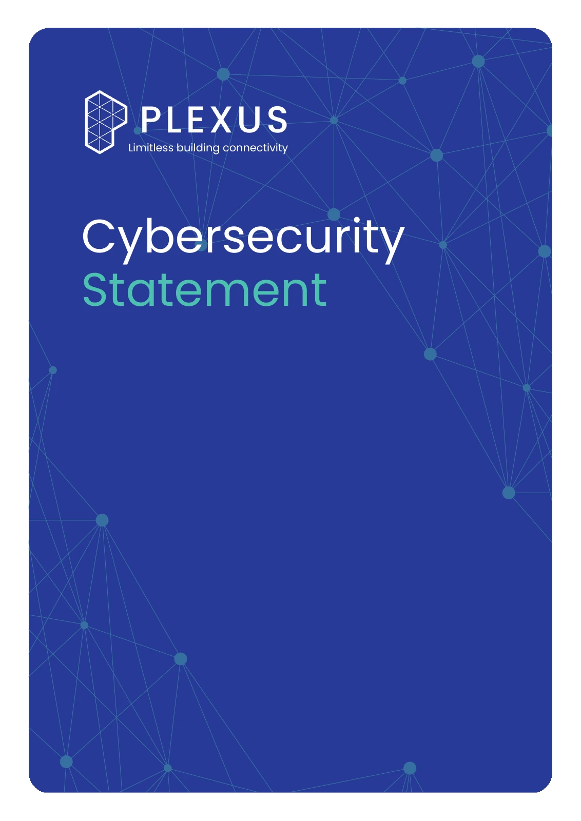 Cover of the Plexus Cybersecurity Statement